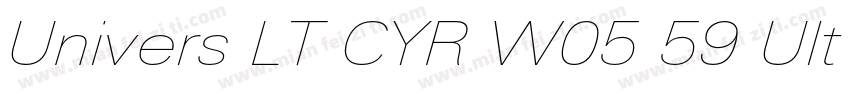Univers LT CYR W05 59 Ult Cond字体转换